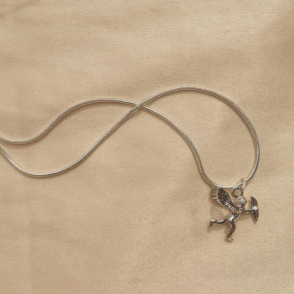 Angel Cherub Cupid with Bow Necklace